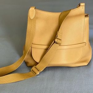 The Row Lux Calfskin Grained Sideby Crossbody Bag
